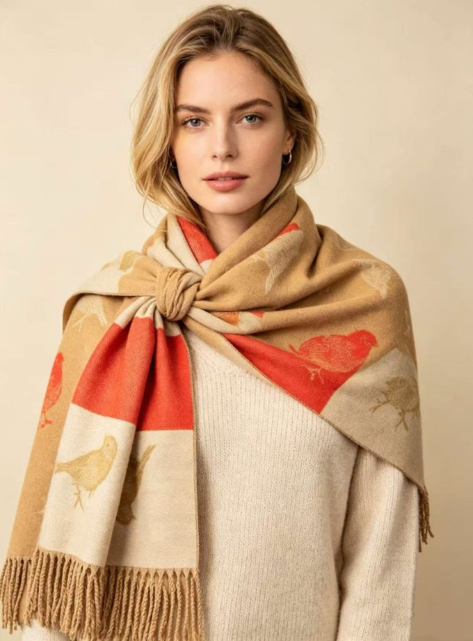 Robin Bird Scarf