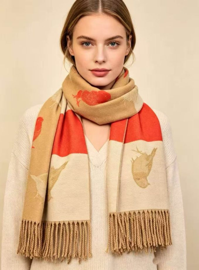 Robin Bird Scarf