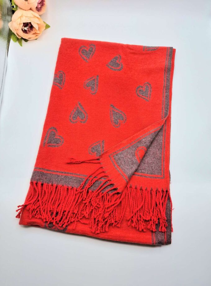 Cute Hearts Pattern Scarf