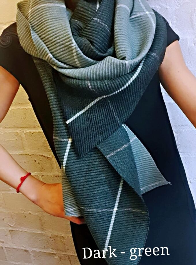 Crinkle Reversible Check Scarves