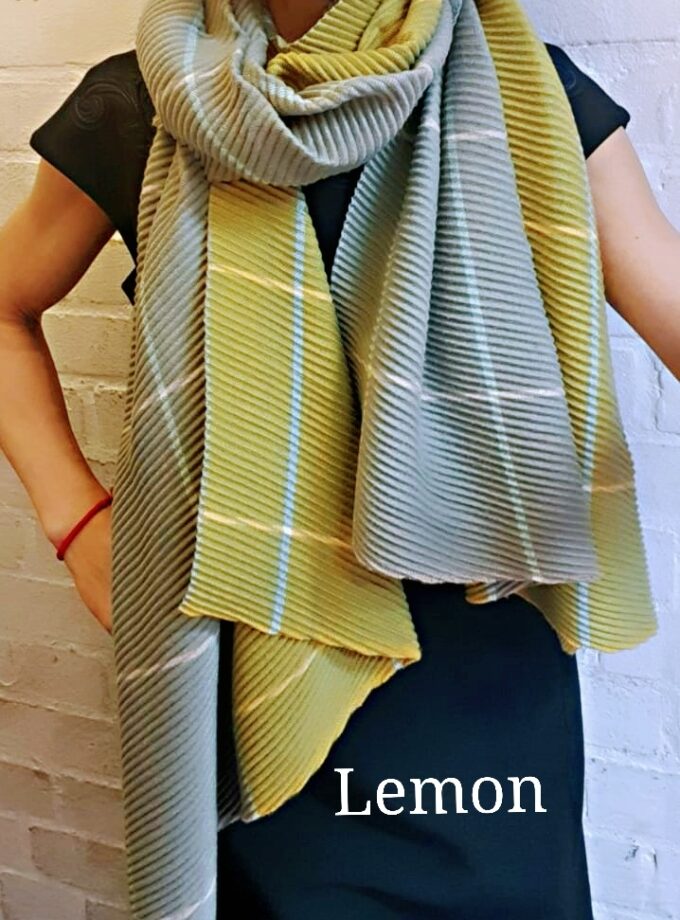 Crinkle Reversible Check Scarves