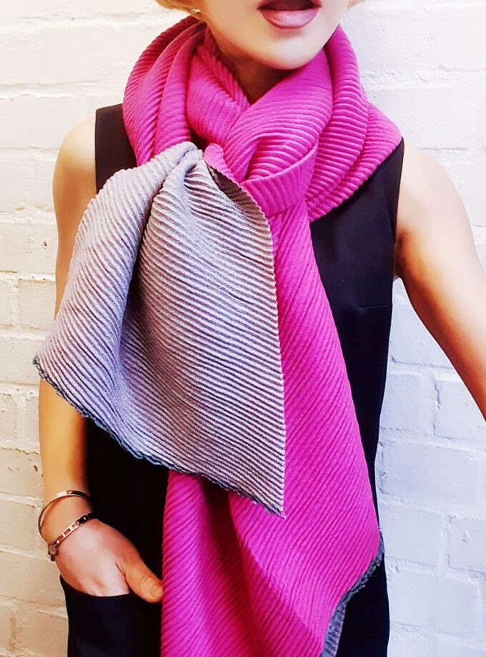 Crinkle Reversible Plain scarves
