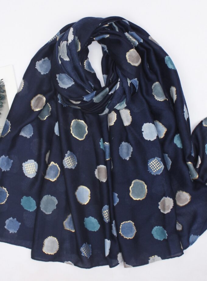 Watercolored Dots with Gold