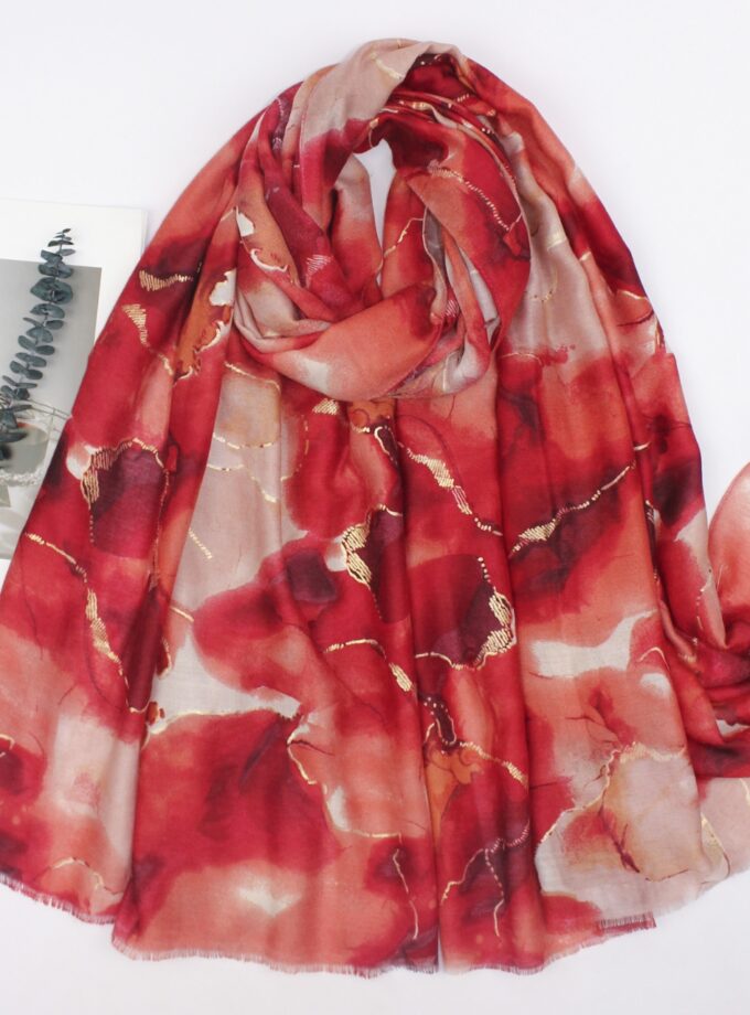 Watercolor Northern Lights with Gold