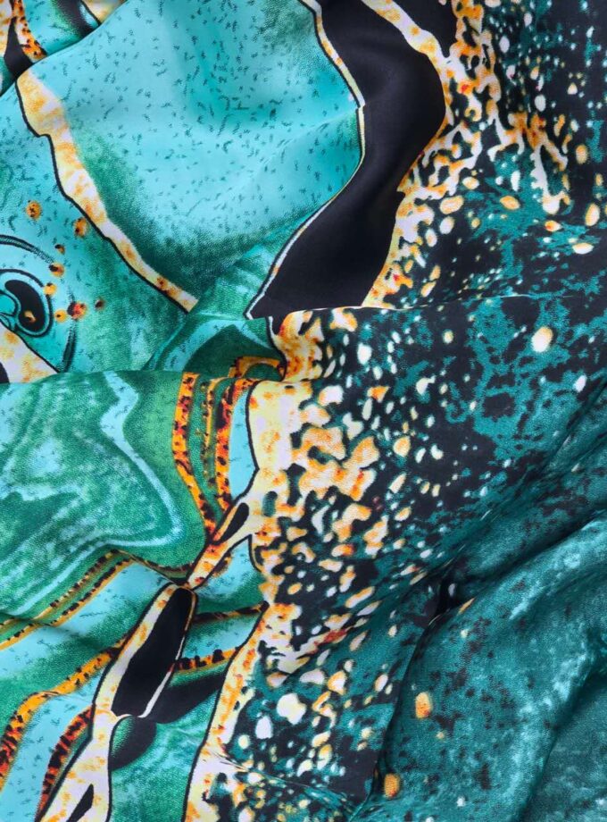 Silky marbled Gradient Turquoise
