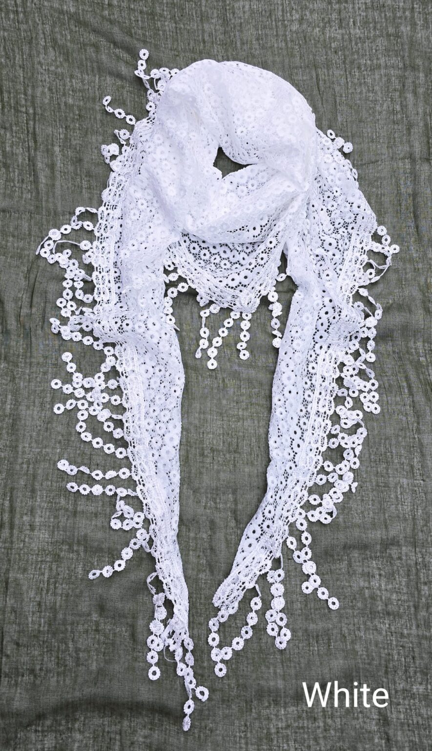 Lace neckerchief, Lace triangle scarf - Miss Lark