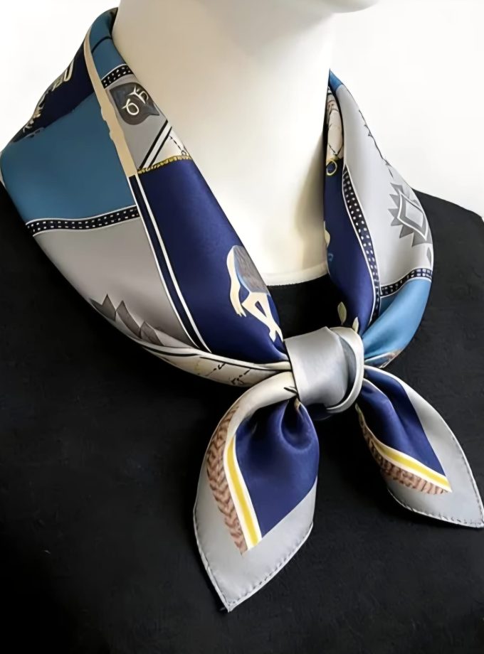 Silky Retro Light Luxury Women'S Small Square Scarf